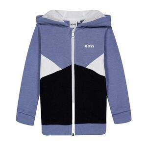 Boss Boys Colour Block Regular Full Zip Hoodie / Medium Grey